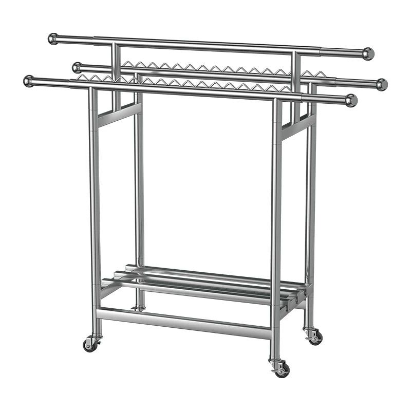 【年終清倉特惠】華昌不鏽鋼有限公司清倉200組「可伸縮折疊防風晾衣架」  兩桿/三桿任你選，打開即用  加厚不鏽鋼 高承重不變形